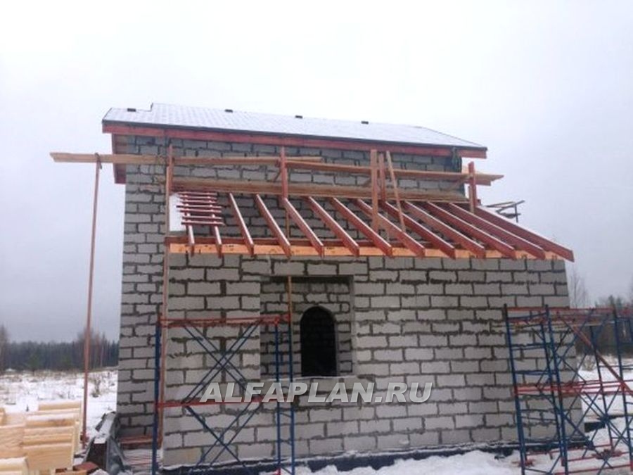 Строительство дома по проекту 491A - фото №16