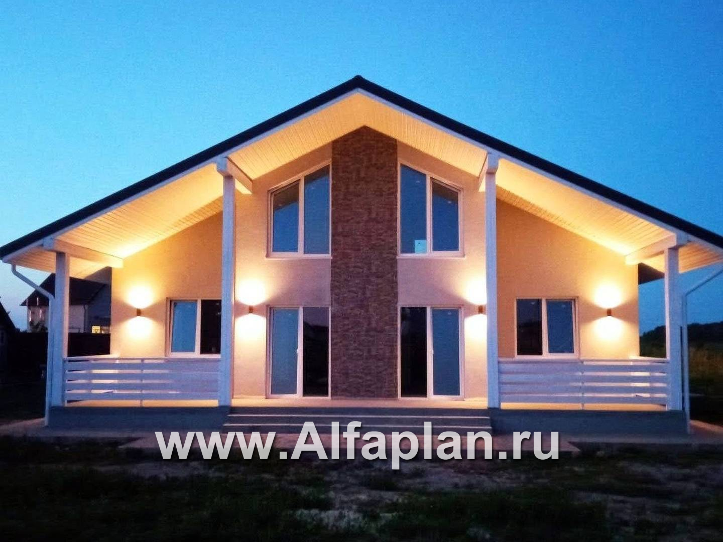 Строительство дома по проекту 490E-S - фото №1