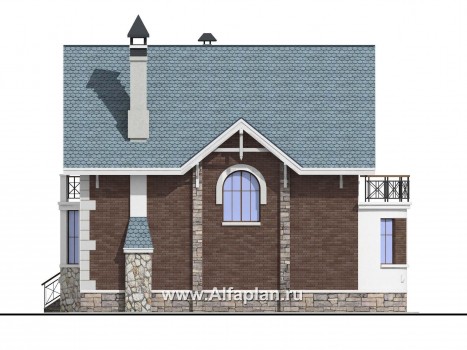 Проекты домов Альфаплан - «Стелла»- компактный дом для маленького участка - превью фасада №2