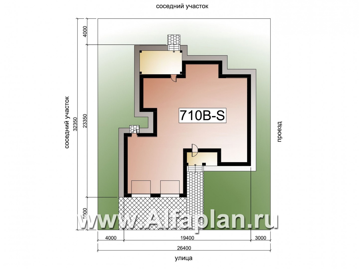 Проекты домов Альфаплан - «Неман» - загородная вилла с двусветной гостиной и большим гаражом - дополнительное изображение №1