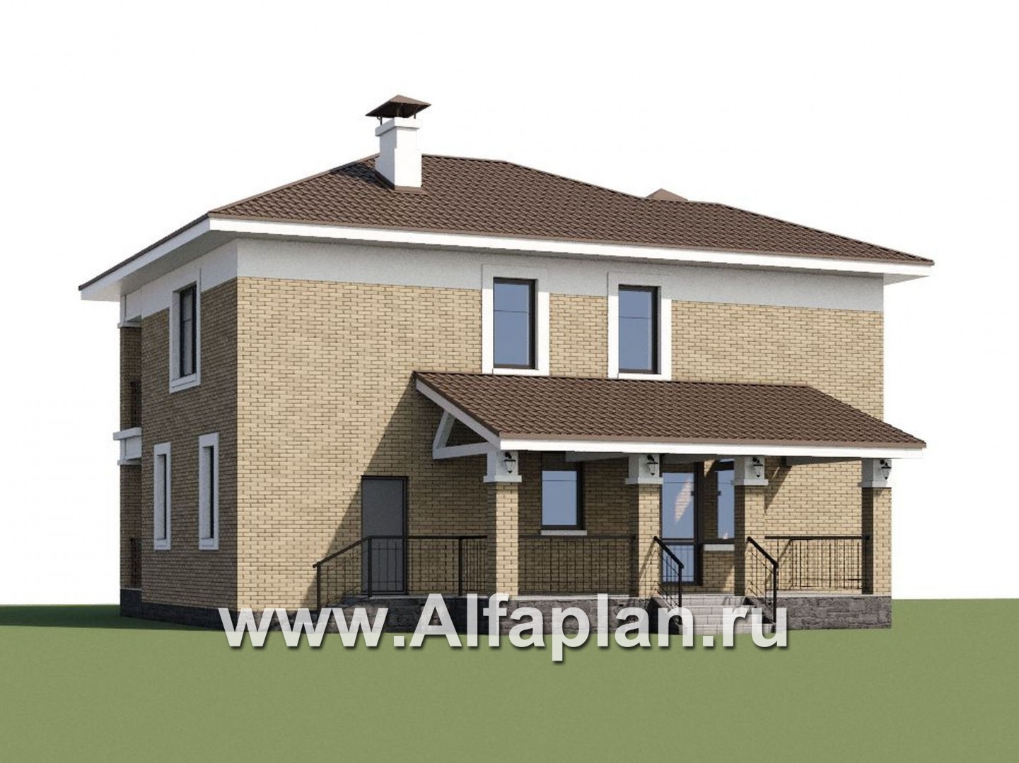 Проекты домов Альфаплан - «Топаз» - проект дома с открытой планировкой - дополнительное изображение №1