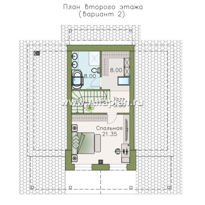 Проекты домов Альфаплан - «Моризо» - проект дома в стиле шале с четырьмя спальными комнатами - превью плана проекта №3