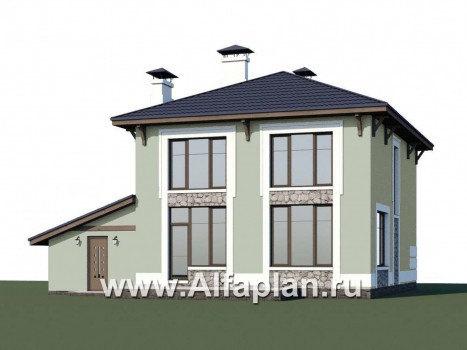 Проекты домов Альфаплан - «Смарт» - вместительный и компактный двухэтажный коттедж - превью дополнительного изображения №1