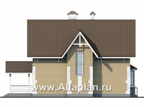 Проекты домов Альфаплан - «Примавера» - компактный загородный дом - превью фасада №3