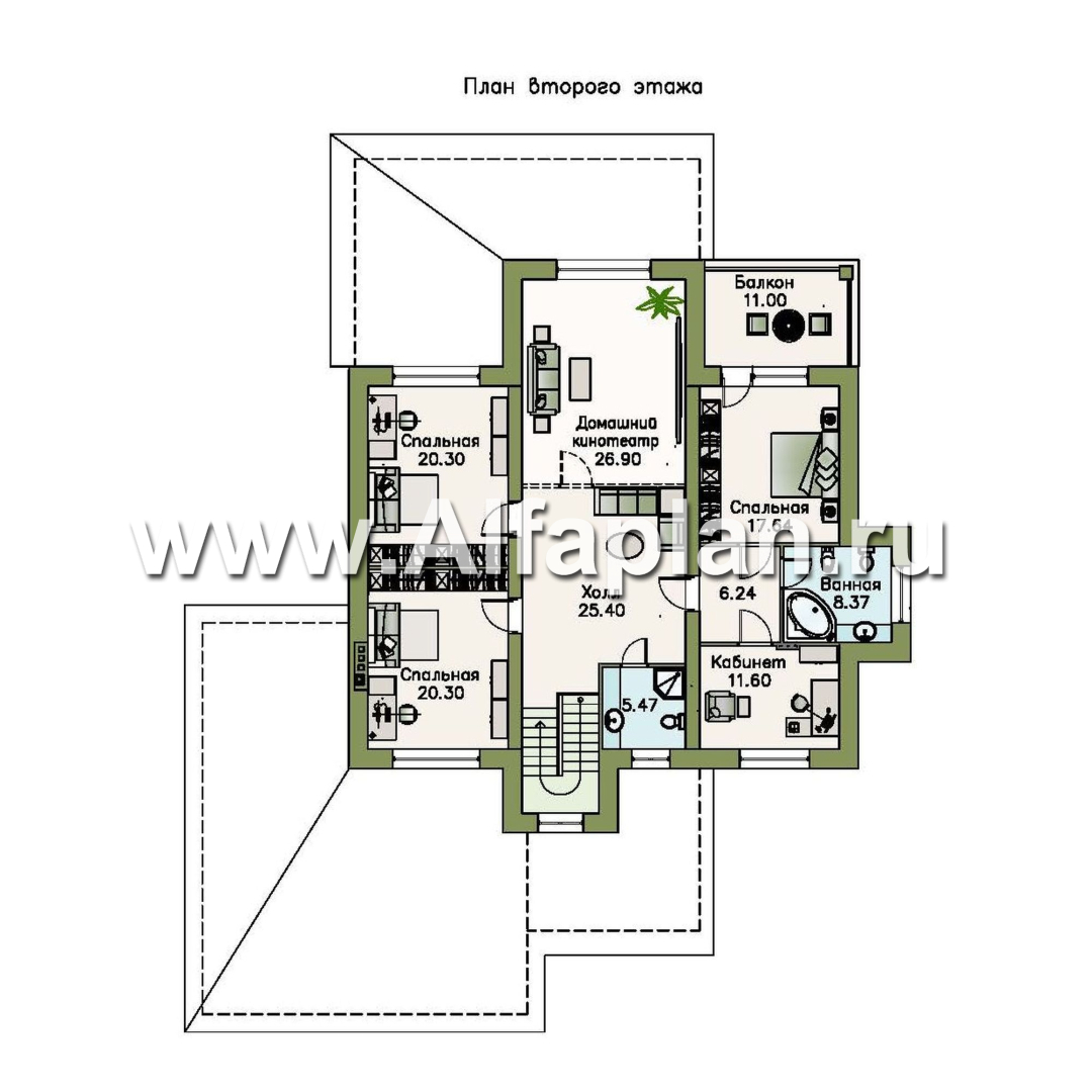 Проекты домов Альфаплан - «Демидов» - респектабельный особняк, в котором есть ВСЕ.... - изображение плана проекта №2