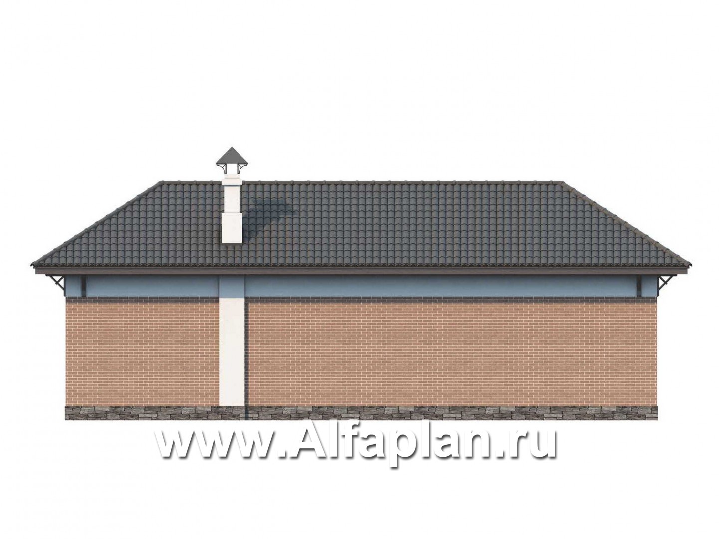 Проекты домов Альфаплан - Сауна  и гостевой дом - изображение фасада №4