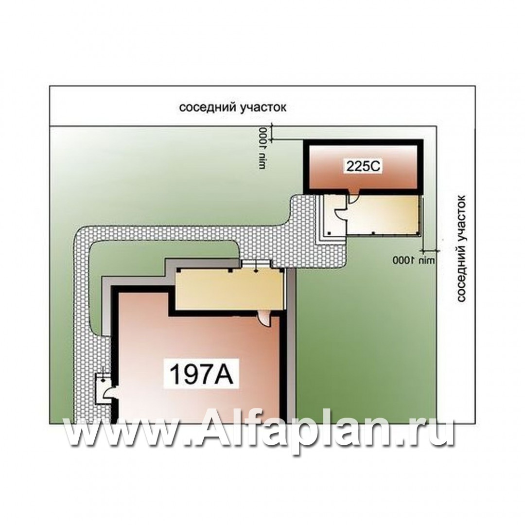 Проекты домов Альфаплан - «Айвенго»_ДУО - дополнительное изображение №2