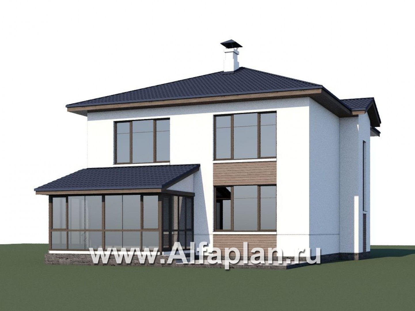 Проекты домов Альфаплан - «Выбор» - компактный дом с комфортной планировкой - дополнительное изображение №1