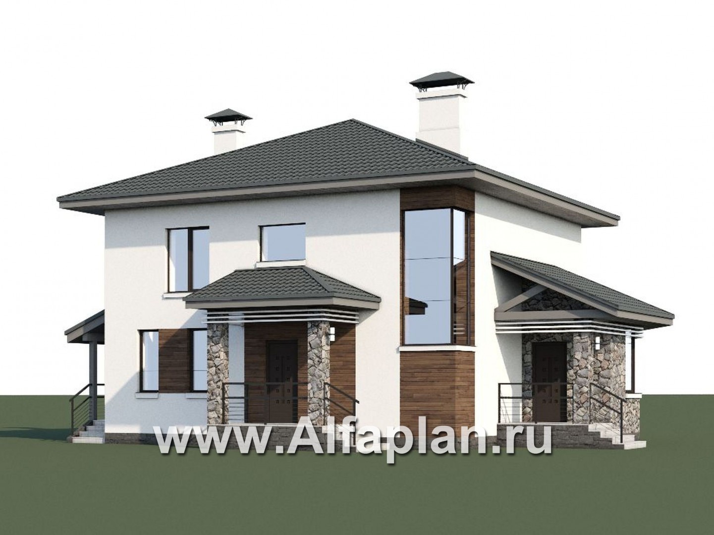 Проекты домов Альфаплан - Здание управления коттеджного поселка - дополнительное изображение №1
