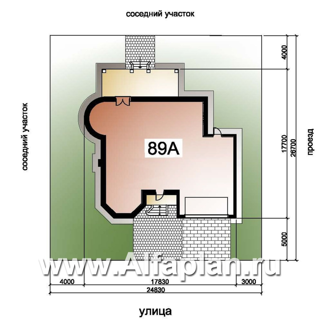 Проекты домов Альфаплан - «Ленский» - романтический дом  для большой семьи - дополнительное изображение №6