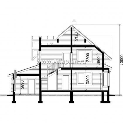 Проекты домов Альфаплан - Проект небольшого деревянного дома для загородного отдыха - превью плана проекта №3