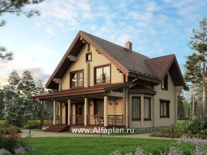 Проекты домов Альфаплан - Деревянный дом для комфортного отдыха - превью основного изображения
