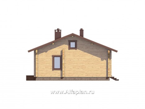 Проекты домов Альфаплан - Проект  современной дачи с большой угловой террасой - превью фасада №1