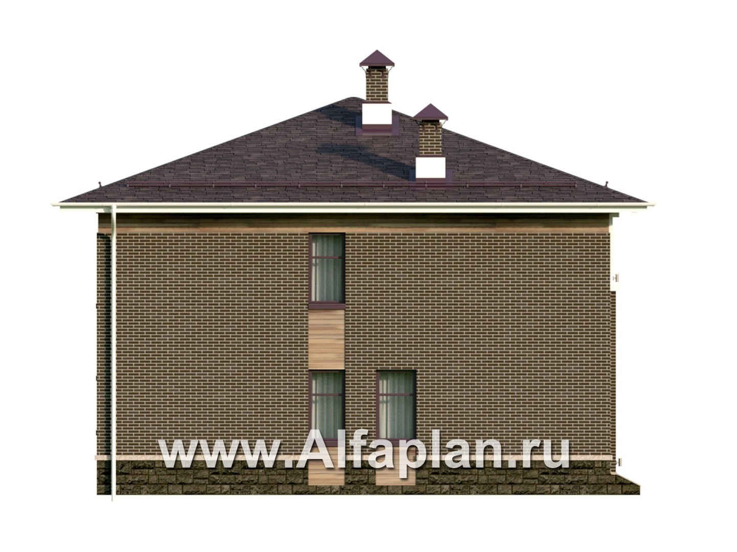Проекты домов Альфаплан - "Римские каникулы" - проект дома в классическом стиле - изображение фасада №3
