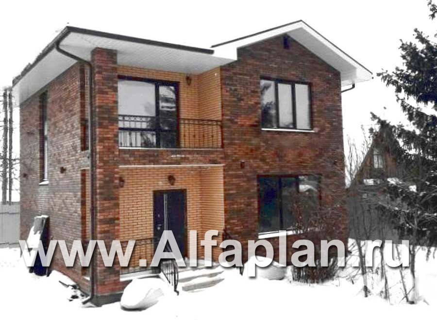 Проекты домов Альфаплан - Кирпичный дом «Серебро» для небольшой семьи - дополнительное изображение №3