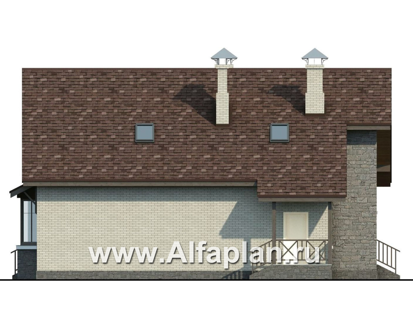 Проекты домов Альфаплан - «Зальцбург» - дом с рациональной планировкой - изображение фасада №3