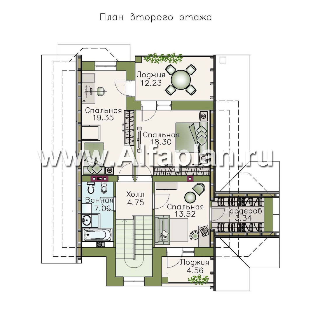 Проекты домов Альфаплан - «Зальцбург» - дом с рациональной планировкой - изображение плана проекта №2
