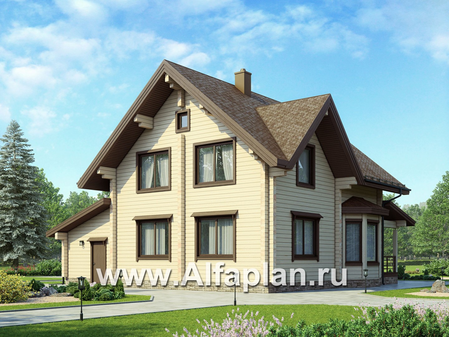 Проекты домов Альфаплан - Небольшой деревянный дом для загородного отдыха - дополнительное изображение №1