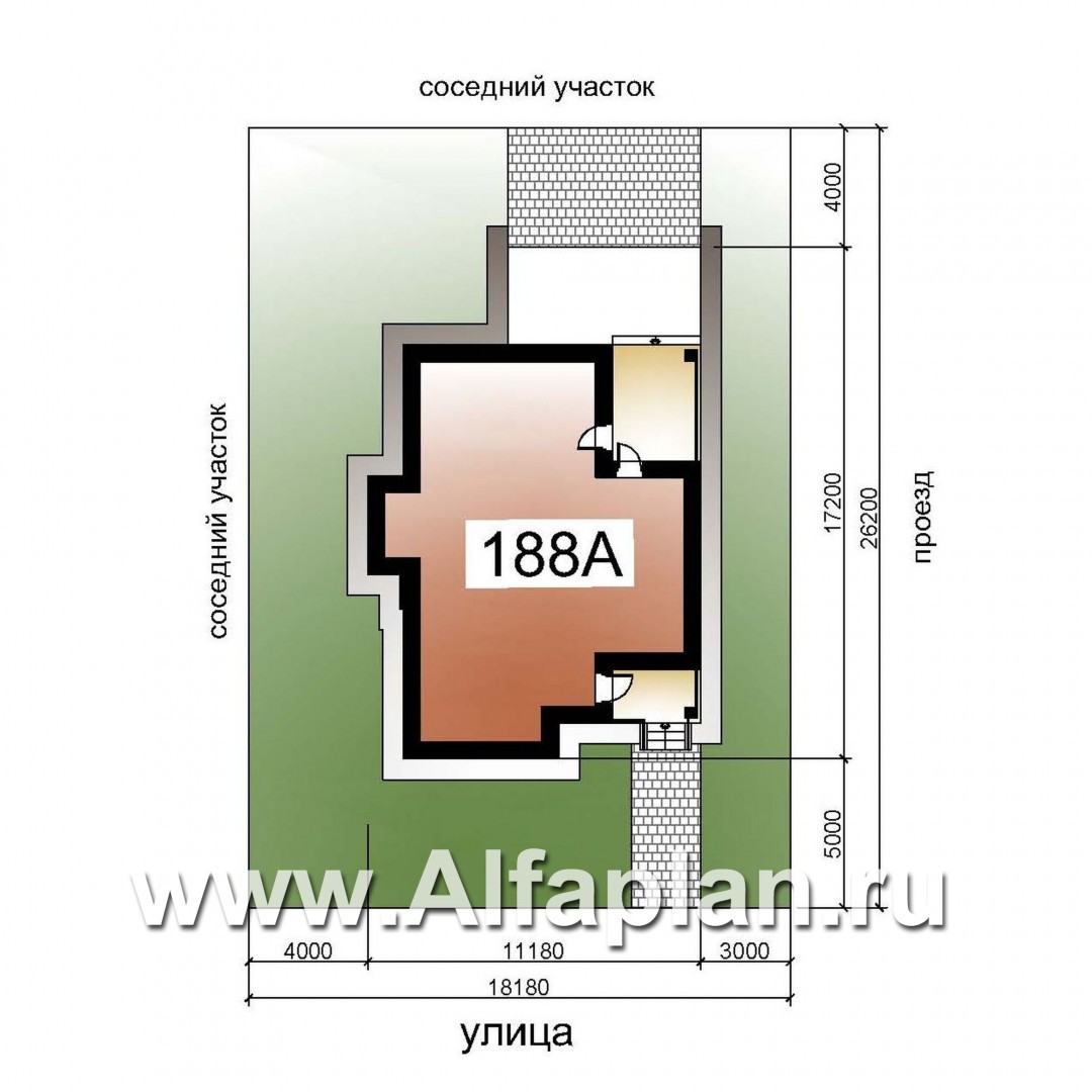 Проекты домов Альфаплан - «Потемкин» - элегантный двуxэтажный коттедж - дополнительное изображение №1