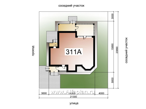 Проекты домов Альфаплан - «Оазис» - уютный коттедж с  комфортной планировкой - превью дополнительного изображения №3