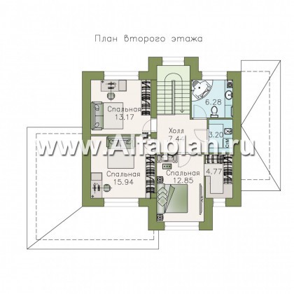 Проекты домов Альфаплан - «Стимул» - рациональный загородный дом - превью плана проекта №2