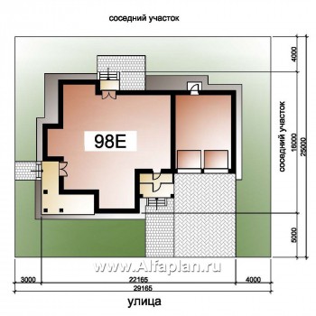 Проекты домов Альфаплан - «Голицын»- коттедж с двусветной гостиной и гаражом на два автомобиля - превью дополнительного изображения №3