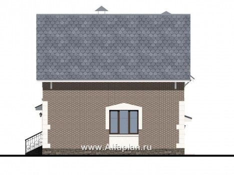 Проекты домов Альфаплан - «Оптима»- красивый дом с гаражом для загородного отдыха  - превью фасада №2