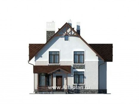 Проекты домов Альфаплан - Компактный и экономичный загородный дом - превью фасада №3