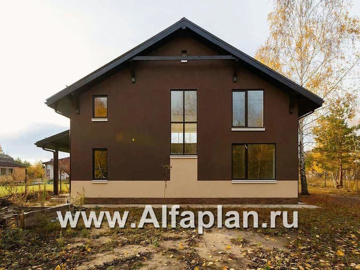 Проекты домов Альфаплан - «Регата» — комфортный загородный дом с двускатной крышей - дополнительное изображение №3