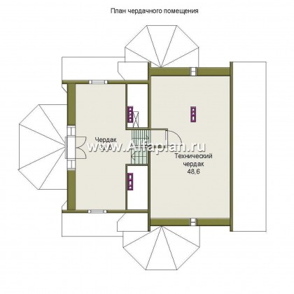 Проекты домов Альфаплан - «Каменный остров» - особняк бизнес-класса - превью плана проекта №4