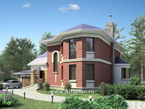 Проекты домов Альфаплан - «Ювенил» - загородный дом с большим гаражом - превью основного изображения