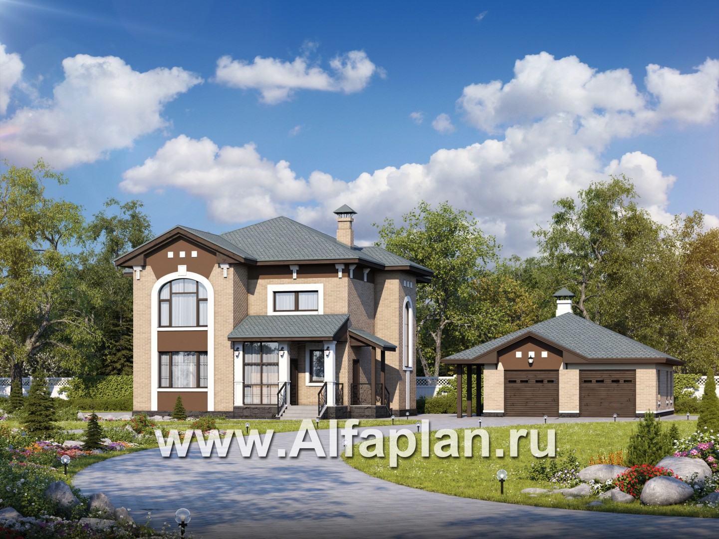 Проекты домов Альфаплан - «Северная корона»_ДУО - основное изображение
