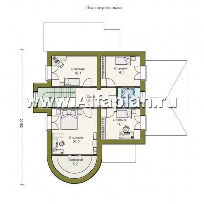 Проекты домов Альфаплан - «Альтбург» - коттедж в романтическом стиле - превью плана проекта №2