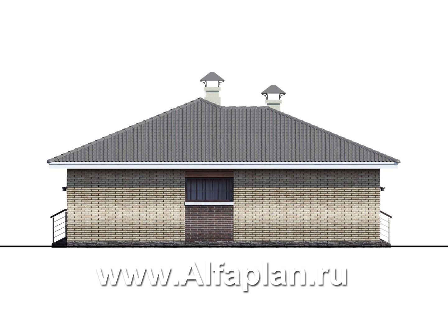 Проекты домов Альфаплан - «Вуокса» - стильный коттедж с комфортной планировкой - изображение фасада №3