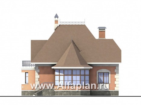 Проекты домов Альфаплан - «Эвита» - уютный дом загородный дом - превью фасада №4
