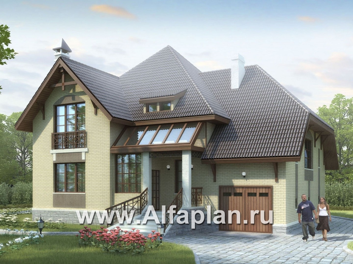 Проекты домов Альфаплан - «Суперстилиса» - удобный дом с рациональной планировкой - дополнительное изображение №1