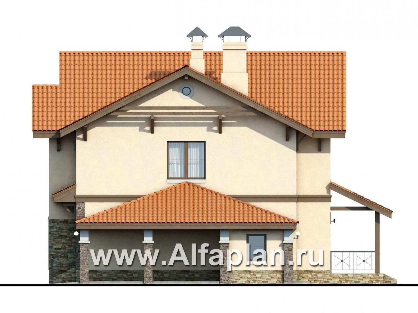 Проекты домов Альфаплан - «Pro vita» - компактный дом с удобной планировкой - изображение фасада №2