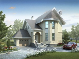 Проекты домов Альфаплан - «Фортуна» - небольшой загородный дом - превью основного изображения