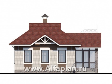Проекты домов Альфаплан - Кирпичный дом «Карат» - превью фасада №1