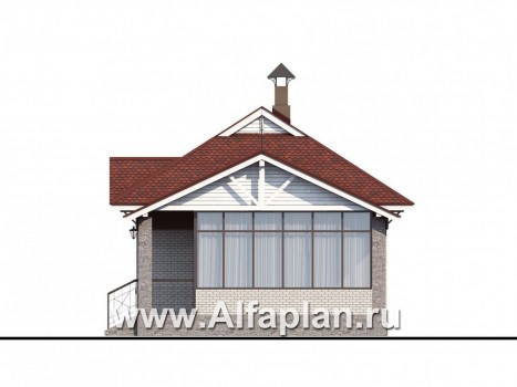 Проекты домов Альфаплан - Кирпичный дом «Карат» - превью фасада №2