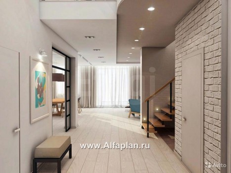 Проекты домов Альфаплан - «Капулетти» - двухэтажный коттедж с гаражом на две машины - превью дополнительного изображения №7