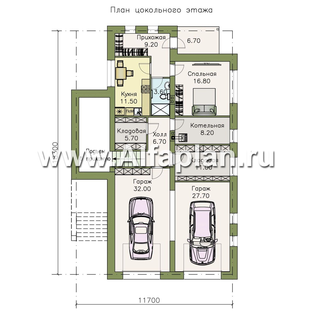 Проекты домов Альфаплан - Эксклюзивный трехэтажный классический особняк - план проекта №1