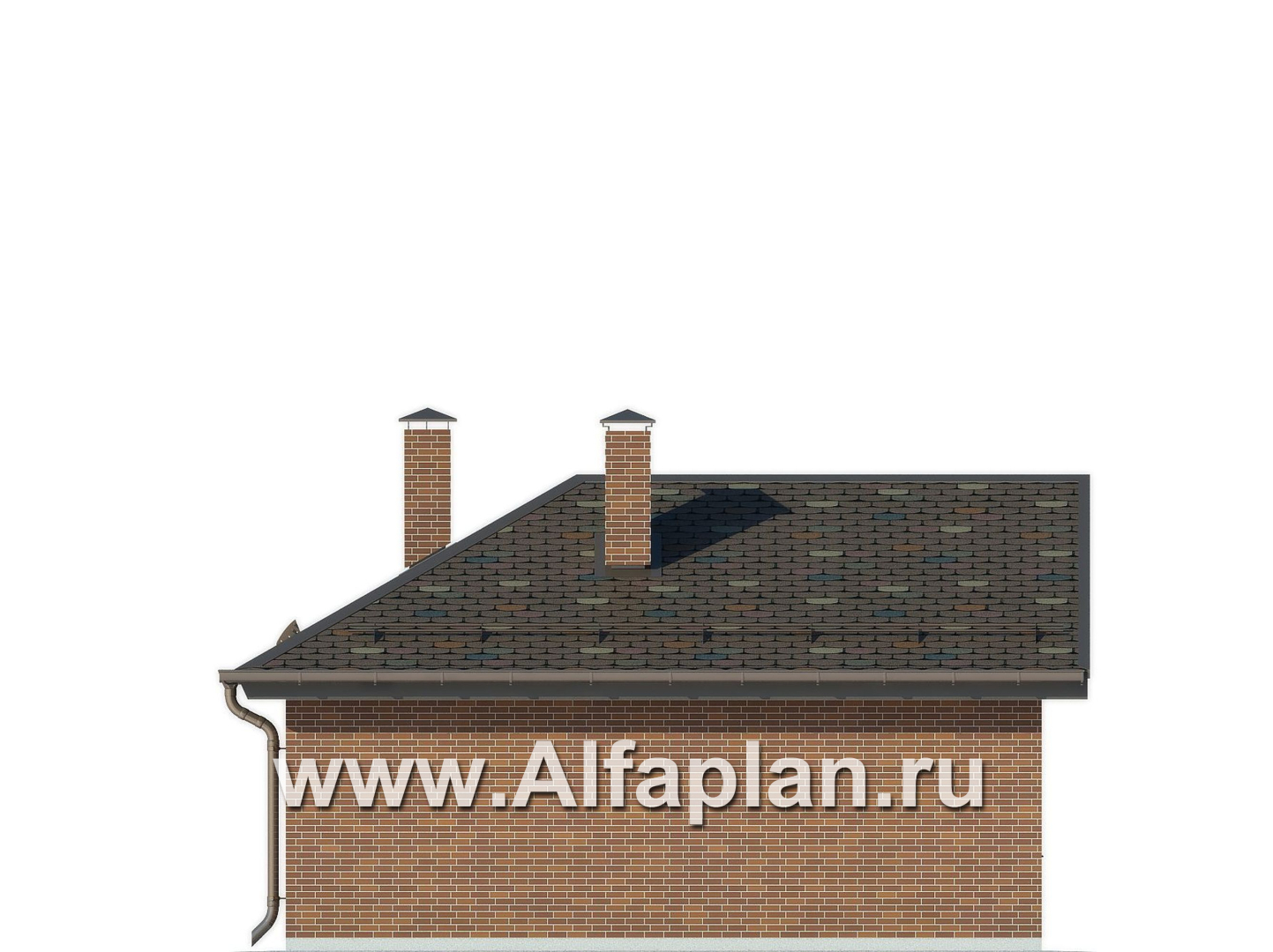 Проекты домов Альфаплан - Уютная комфортабельная баня - изображение фасада №1
