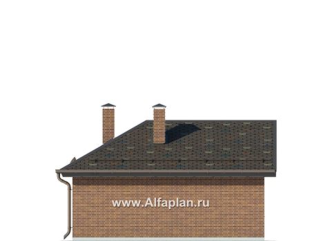 Проекты домов Альфаплан - Уютная комфортабельная баня - превью фасада №1