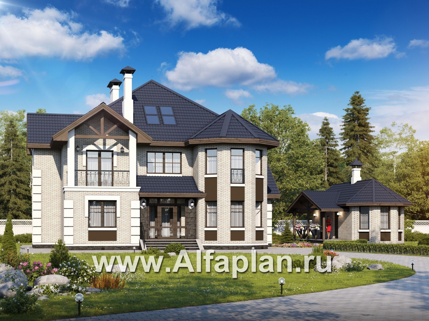 Проекты домов Альфаплан - «Воронцов»_ДУО - основное изображение