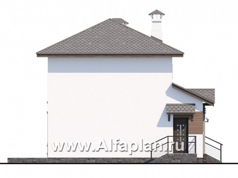 Проекты домов Альфаплан - Двухэтажный дом из кирпича «Карат» - превью фасада №3
