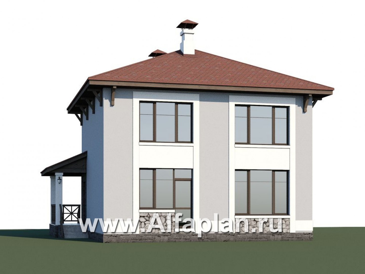 Проекты домов Альфаплан - Кирпичный дом «Собственный рай» - дополнительное изображение №1