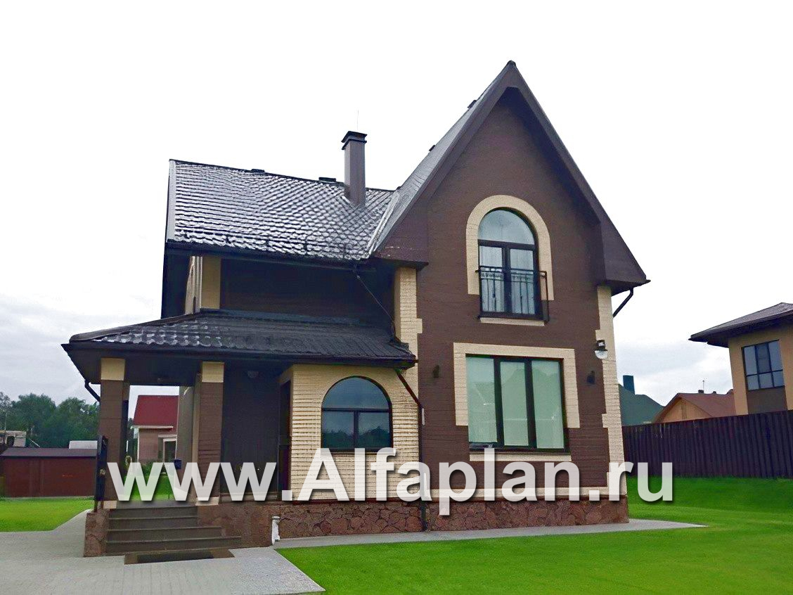Проекты домов Альфаплан - Кирпичный дом «Оптима» для загородного отдыха - основное изображение