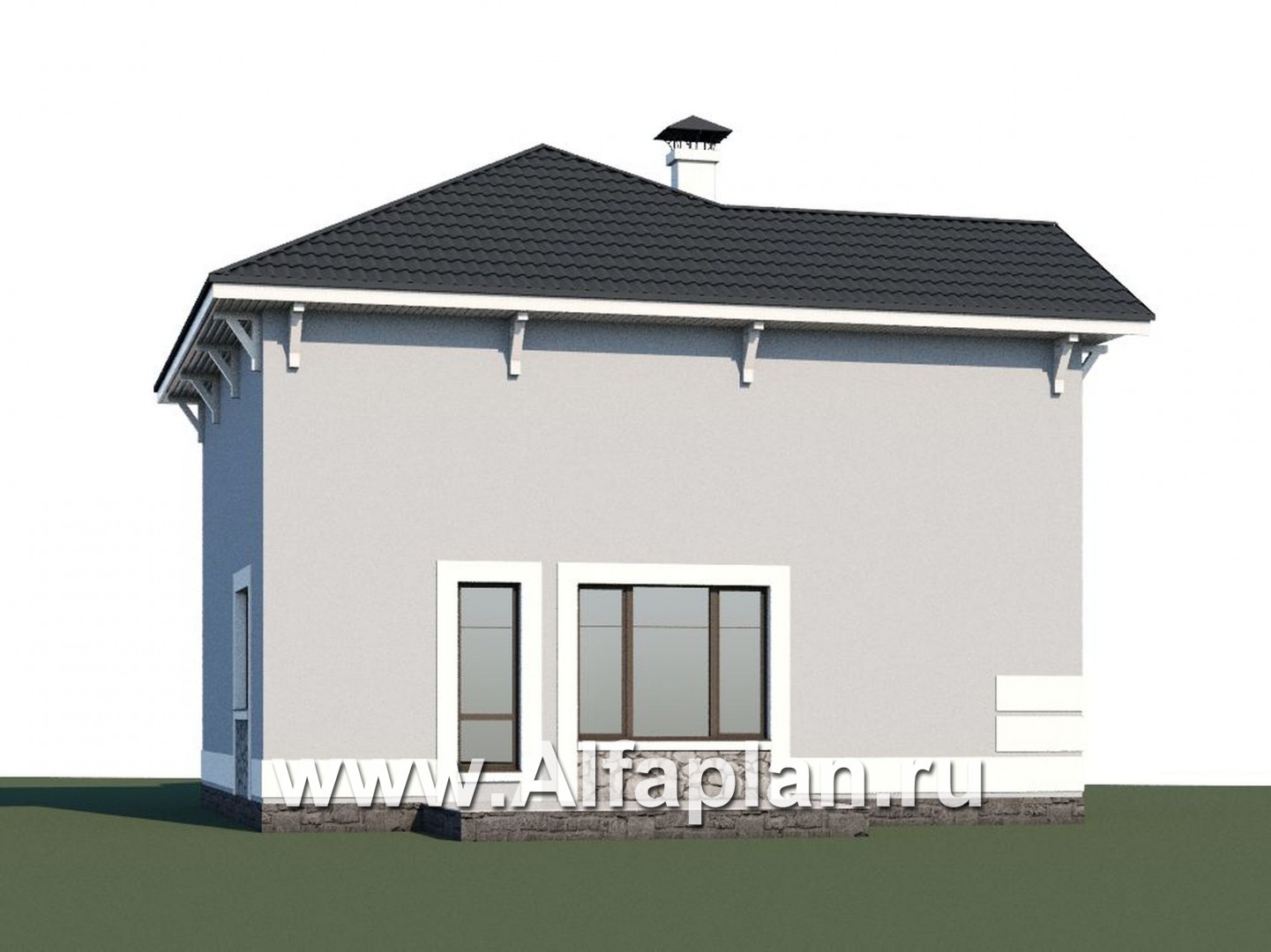 Проекты домов Альфаплан - «Линия жизни»  - удобный дом для небольшой семьи - дополнительное изображение №1