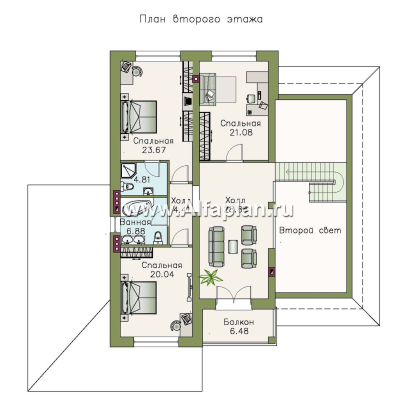 Проекты домов Альфаплан - «Тургенев» - русская усадьба, в классическом стиле - превью плана проекта №2